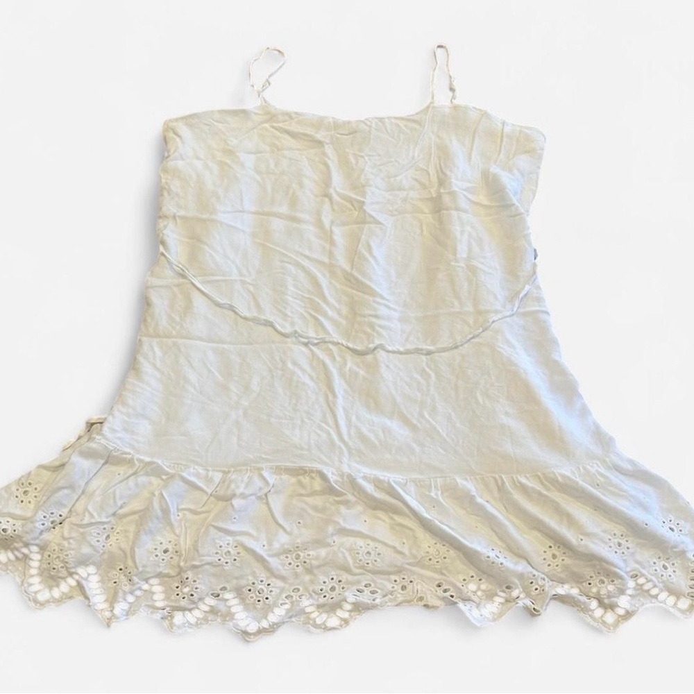 Express Women’s XL Y2K Sexy Spaghetti Strap Eyelet Lined Sundress Boho